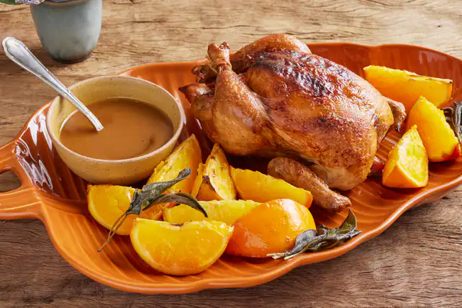 Receita de Frango ao Molho de Laranja com Ervas