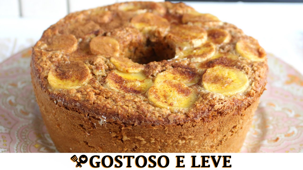 Receita de Bolo de Banana com Canela e Aveia